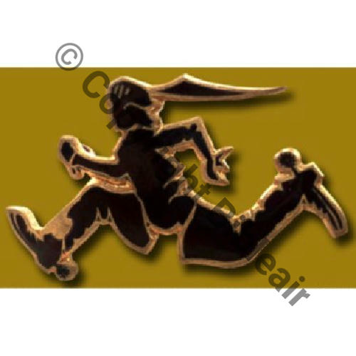 A0573  1950.53 A0573NH 1eDRILLE SPA.155 PETIT POUCET EC.3.4 FLANDRES  AUGIS SM Bol fenetre allonge Dos lisse No 38.. dos tibia non emaille Src.P.GOUT via A.DENIS 